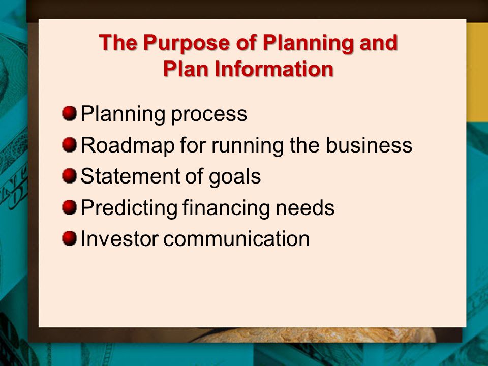 Prepare a business plan for growth